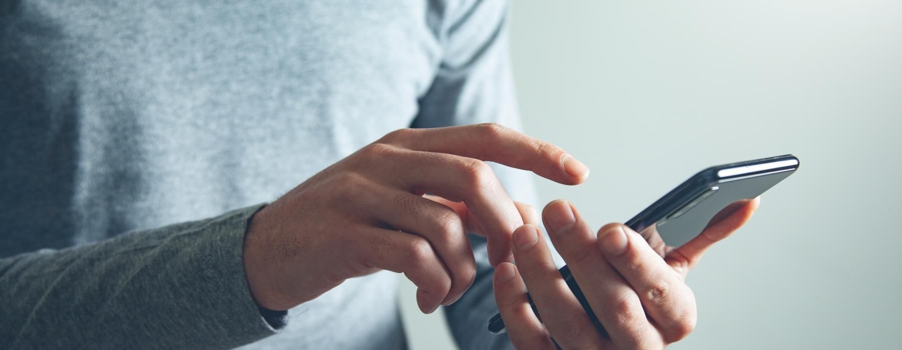 a person holding a phone